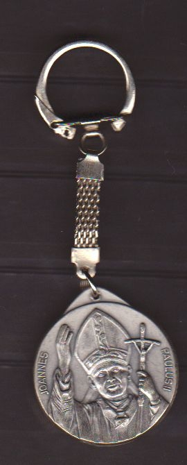 z vendido LLAVERO JUAN PABLO II ANNO MARIANO 1987-88 porte-clés, portachiavi, key chain 